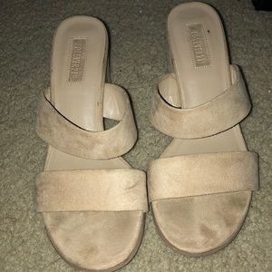 Nude suede shoes